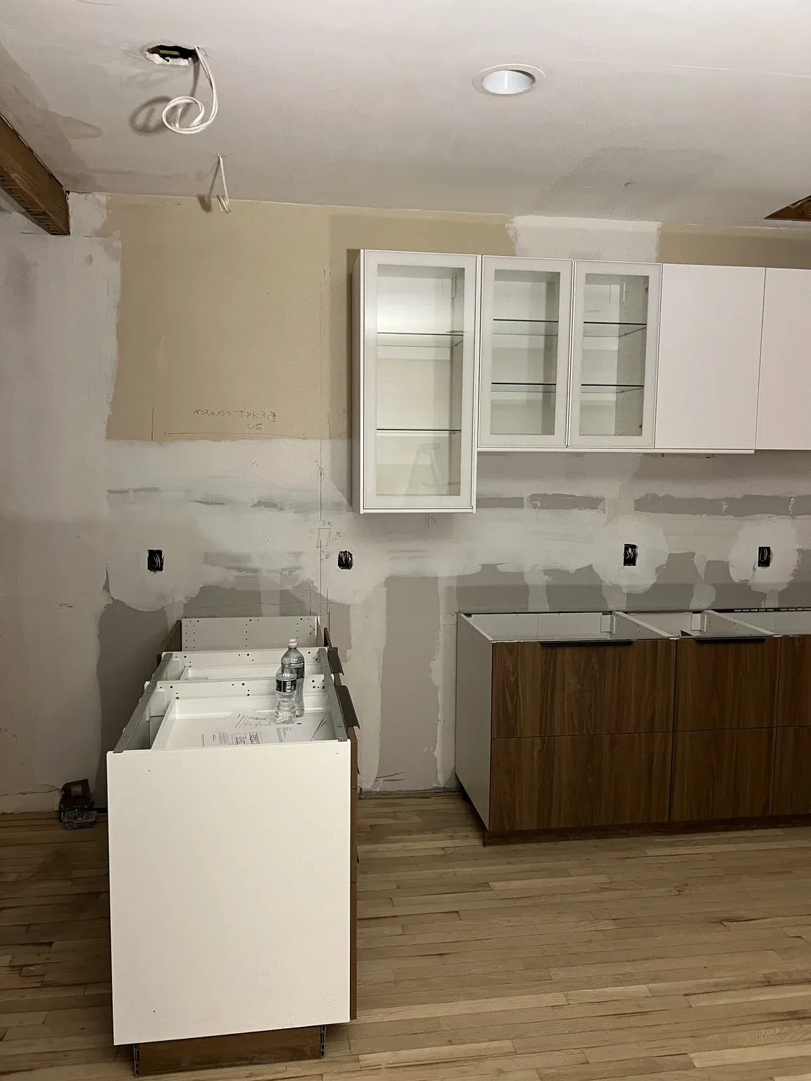 White Cabinets with Glass Doors