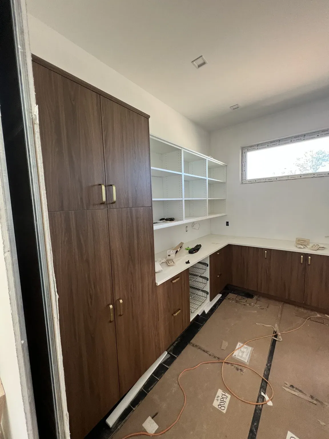 Two-Tone Walnut & White Kitchen