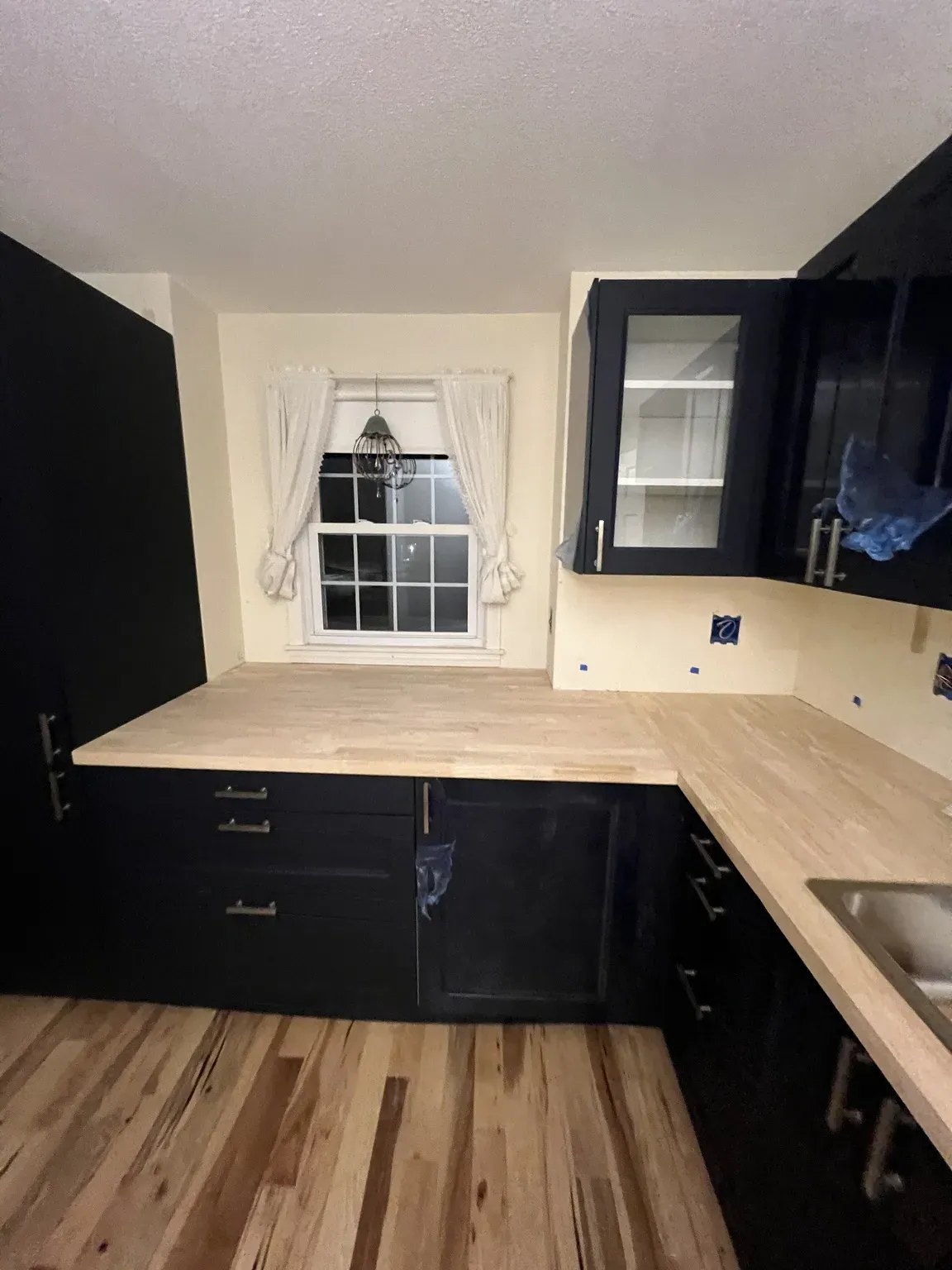Navy Blue Kitchen Installation